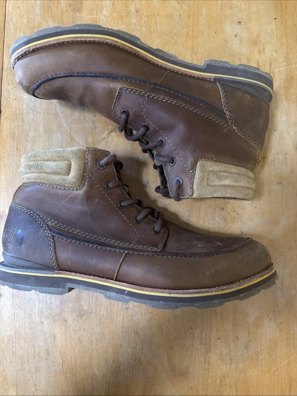 The North Face Bridgeton Chukka Boots Mens 11.5Brown Leather Ankle Top NF0A2T4B